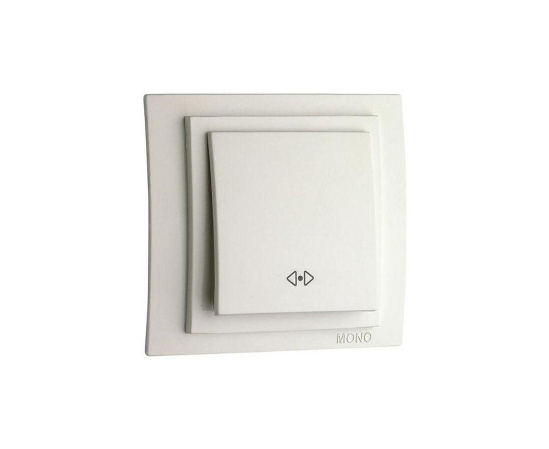 ჩამრთველი რევერსი შუალედური LARISSA cream - 103-171725-112 — როზეტები და ჩამრთველები